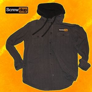 'ScrewdUp' Button Down Skater Hoodie